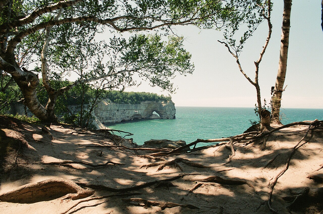 A hiking view over Pictured Rocks in Michigan's Upper Peninsula
